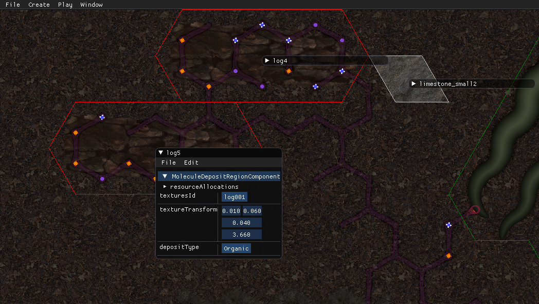 A screenshot of my custom made editor in action.